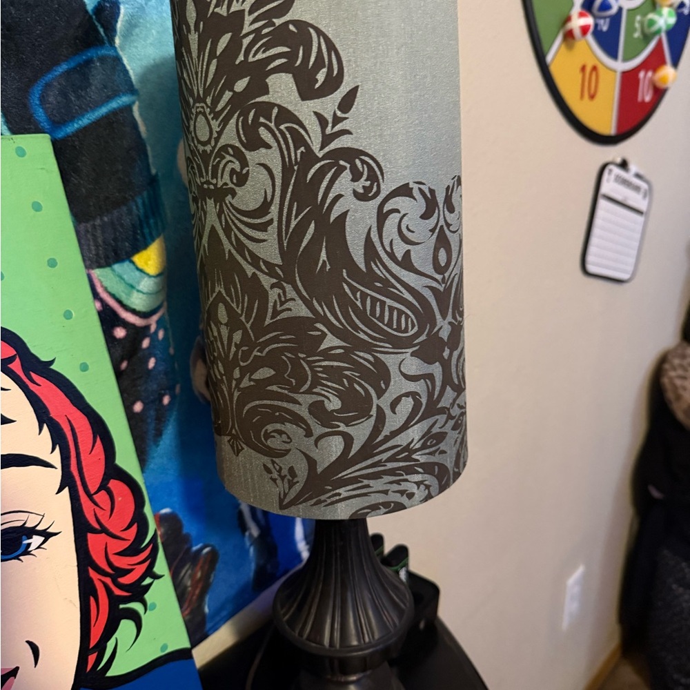 Hobby Lobby Gray and Black Decorative Lamp